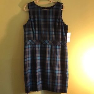 NWT Tommy Hilfiger Peacoat Plaid Sleeveless Dress